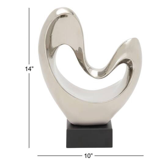 14" Porcelain Modern Abstract Sculpture